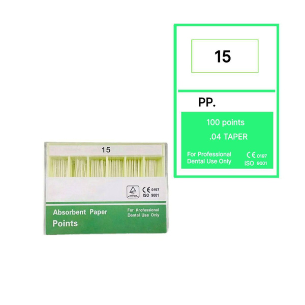 NeoHealth Paper Points: Size 15, 0.04 Taper, 100/Pack