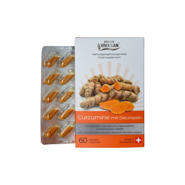 Curcumin & Oleuropein Supplement for Gut Health (60 Capsules)