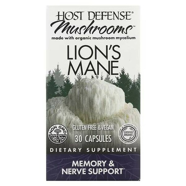 Lion's Mane Mushroom Supplement: Memory & Nerve Support (30 Capsules)