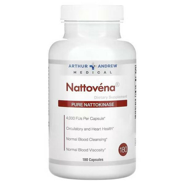 Arthur Andrew Medical Nattokinase 180 Capsules: Blood Support Supplement