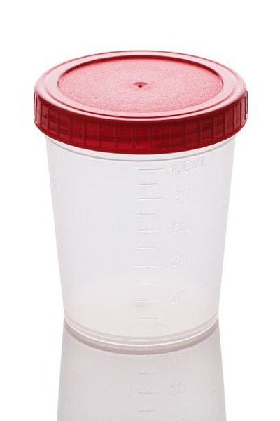 100ml Unsterile Plastic Container with Lid