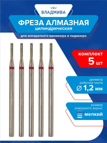 Diamond Cylinder Bit Fine Grit 1.2mm - 5 Pc Set 856.104.107.060.012
