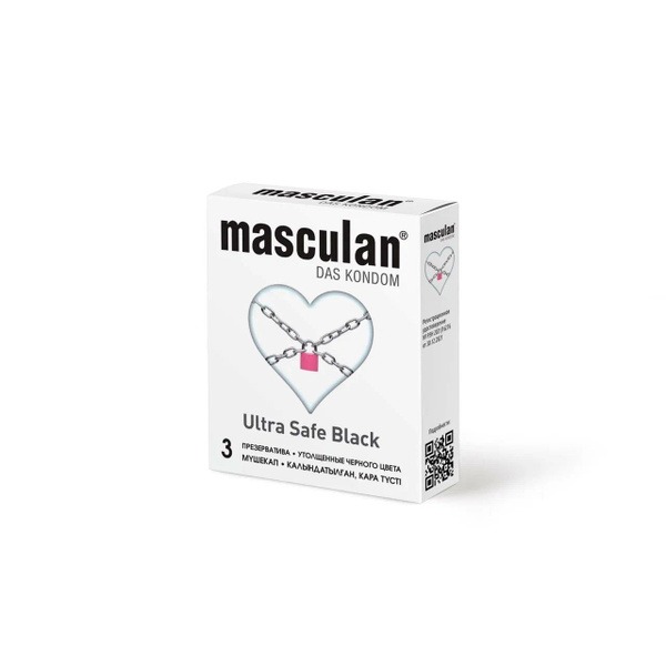 Masculan Ultra Safe Black Condoms
