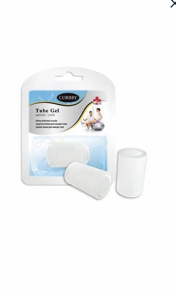 Corbby Tube Gel Toe Protectors (Size L, 2 Pack)
