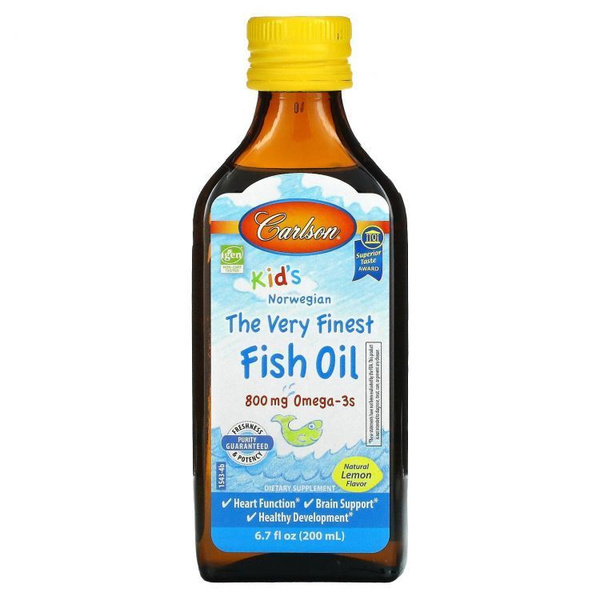 Carlson Labs Children's Omega-3 Lemon Flavor Fish Oil (200ml)