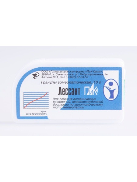 Lessant-Pik Granules: Dietary Supplement for Vegetative-Vascular Dystonia (10g)