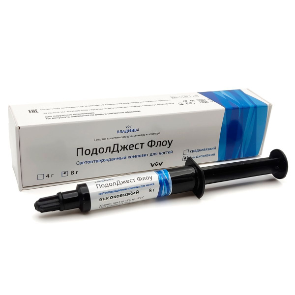 VladmiVA Flow Paste - High-Viscosity Light-Curing Nail Composite (8g)