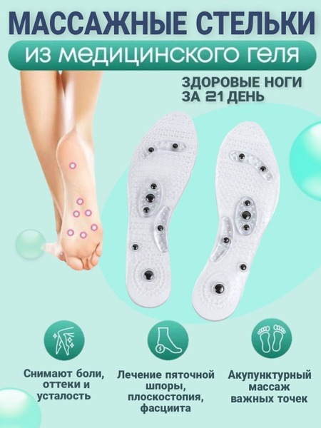 Magnetic Orthotic Insoles for Foot Pain Relief (Sizes 41-46)