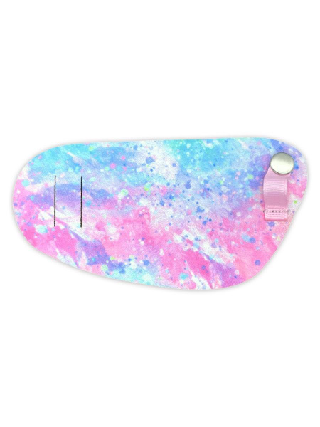 EyeOK Watercolor Splash Right Eye Patch: Anatomical Universal Fit
