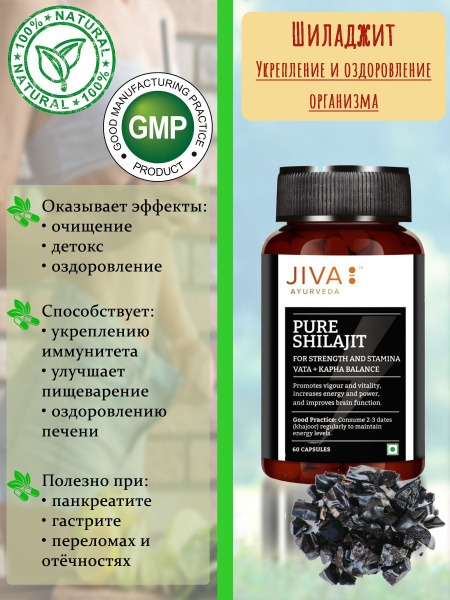 Shilajit Capsules (60 Count) - Pure Ayurvedic Supplement