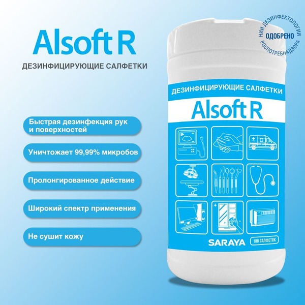 Alsoft R Disinfecting Wipes (180 Count)