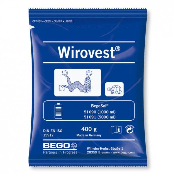 Wirovest & BEGO Dental Packing Material: 45 x 400g