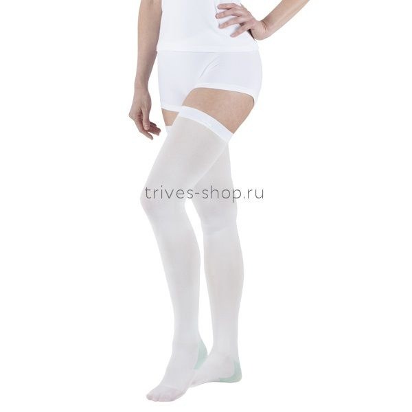Compression Socks, White, 1 Pair, Class 1