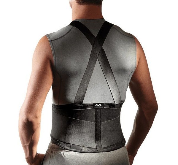McDavid 496 Back Support Belt with Suspenders - Black/Large