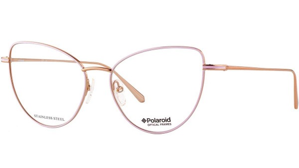 Polaroid D382 HZJ Full Rim Cat Eye Eyeglass Frame for Women - Gold Lilac