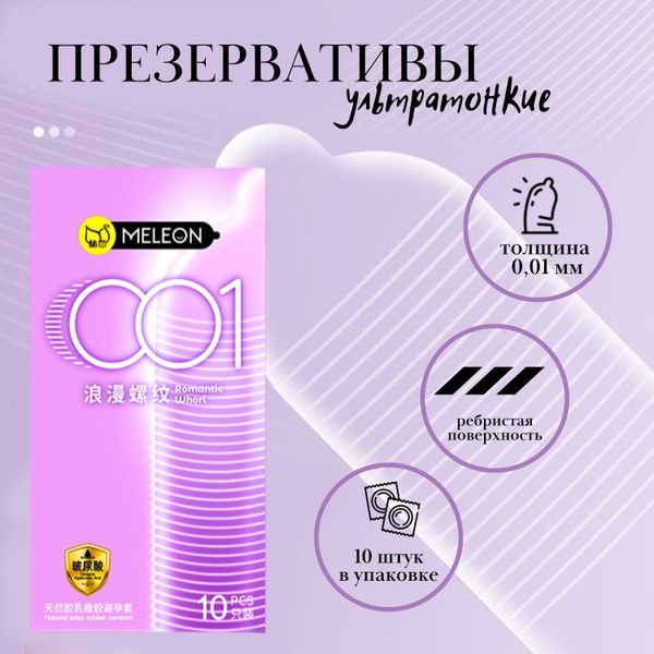 Meleon Ultra-Thin Condoms: 0.01mm Ribbed