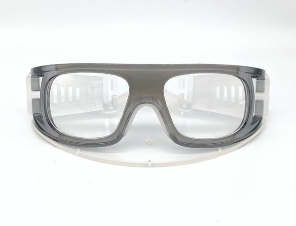 Protective Safety Glasses +6.00 PD (62-64mm) Gray - Sports & Work - Includes Case