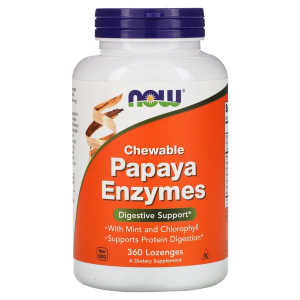 NOW Foods Papaya Enzymes 360 Chewable Tablets