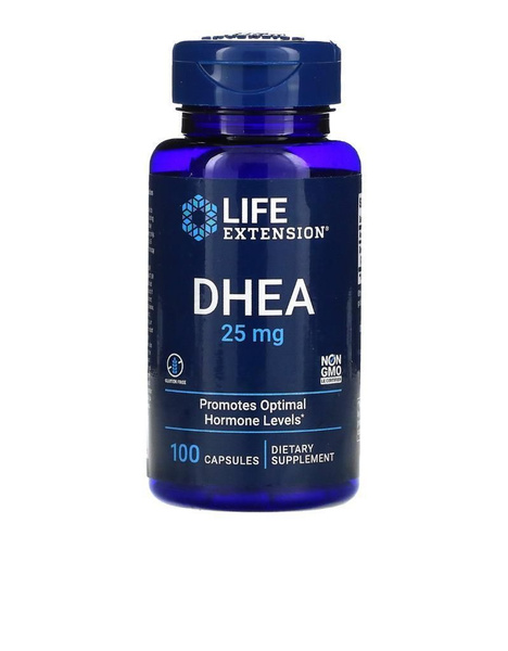 Life Extension DHEA 25mg - 100 Capsules - Support Hormone Balance & Well-being