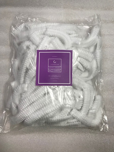 Disposable Medical Bouffant Caps - White, 100 Count