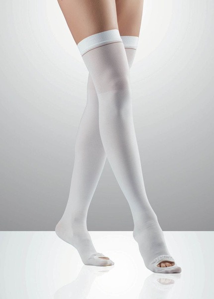 Lauftex Compression Stockings: White, Compression Class 2