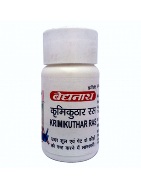 Baidyanath Krimikuthar Ras: Powerful Anti-Microbial & Anti-Parasitic Herbal Tablets (80ct)
