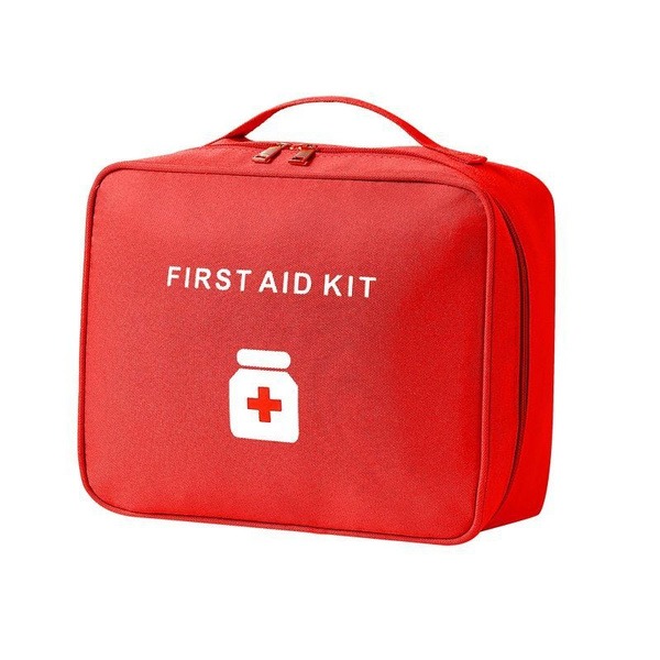 First-Aid Kit Travel Bag Organizer: Medicine Storage Case