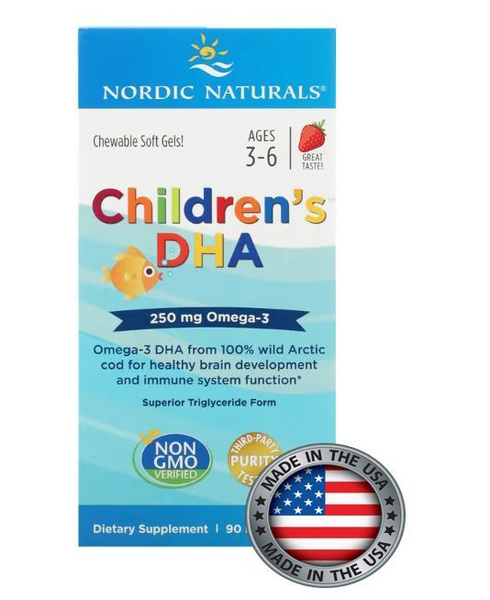 Nordic Naturals Children's Strawberry DHA Omega-3 Gummies (Ages 3-6)