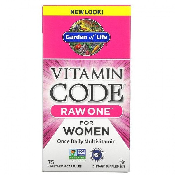 Garden of Life Vitamin Code Raw One Women's Daily Multivitamin (75 Vegetarian Capsules)