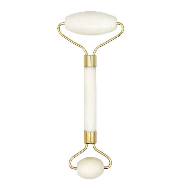 Double-Sided White Jade Roller for Nail Art & Massage