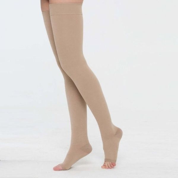 Tsentr Kompress Compression Stockings Beige Class 2 Size 2 Open Toe Knee-High