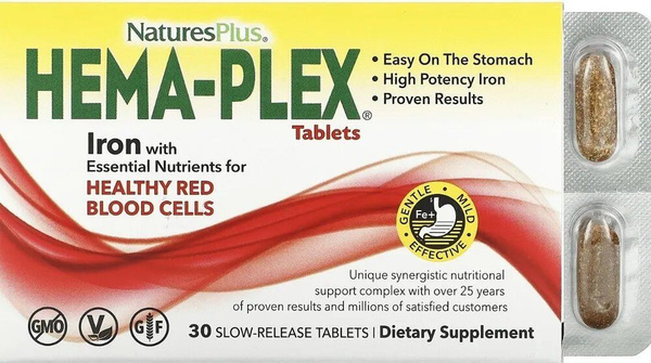 Iron Chelate Vitamins Hema Plex: 30 Tablets