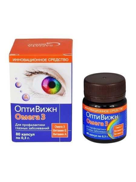 OptiVision Omega-3 Fish Oil Blend, 80 Capsules