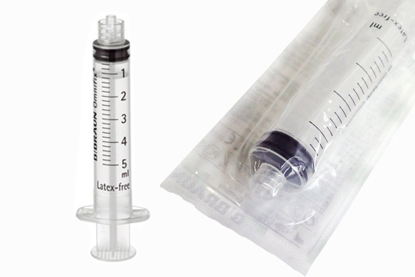 B. Braun Omnifix 5ml Sterile Disposable Syringe (3-Part, Luer Lock, No Needle)