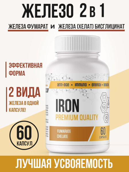 Chelated Iron, B Vitamins & Magnesium for Men, Women & Children