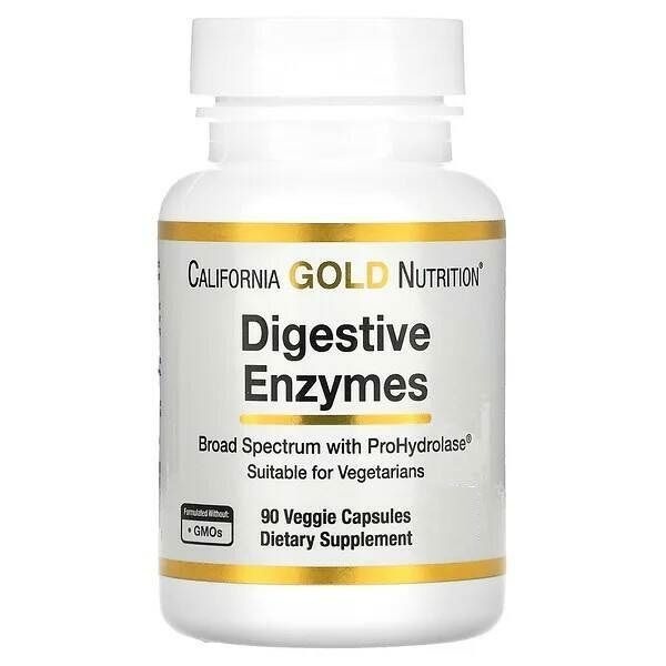 California Gold Nutrition Digestive Enzymes: Broad Spectrum, 90 Veggie Caps