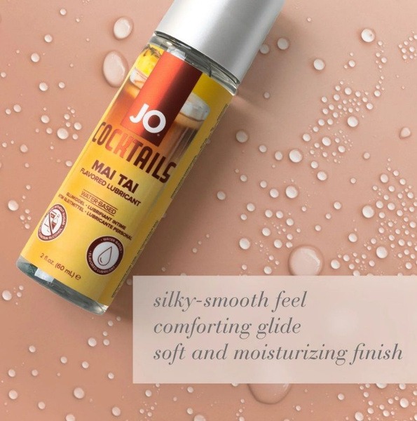 Mai Tai Flavored Edible Lubricant - 60ml Water-Based Lubricant for Oral & Vaginal Sex