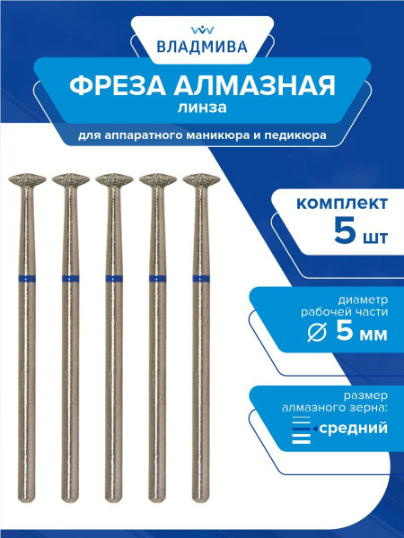 Diamond Cone Bit, Medium Grit, 5mm - 5 Piece Set (866.104.303.012.050)