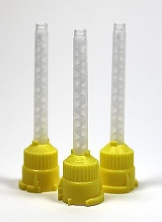 Yellow Dental Mixing Tips (1102-3) - 50 Pack - Dispodent Cannulas