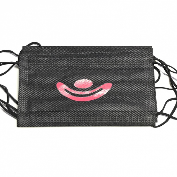 Black Face Masks with Design (5 Pack) - High-Density Protection