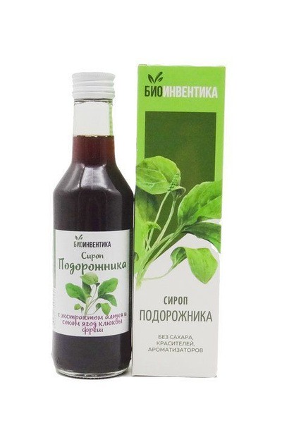 Plantain Syrup Bioinventica, 250ml