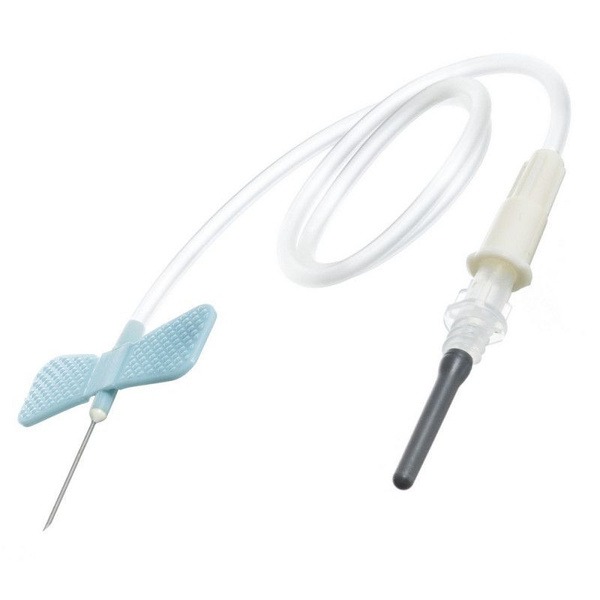Butterfly Infusion Set 23G x 3/4" (19cm) Blue with Luer Adapter (100/box)