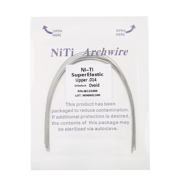 Titanium Thread: Innovative Ingrown & Deformed Toenail Correction System (Super Elastic Ovoid Form NiTi) - 0.014mm (10pcs)