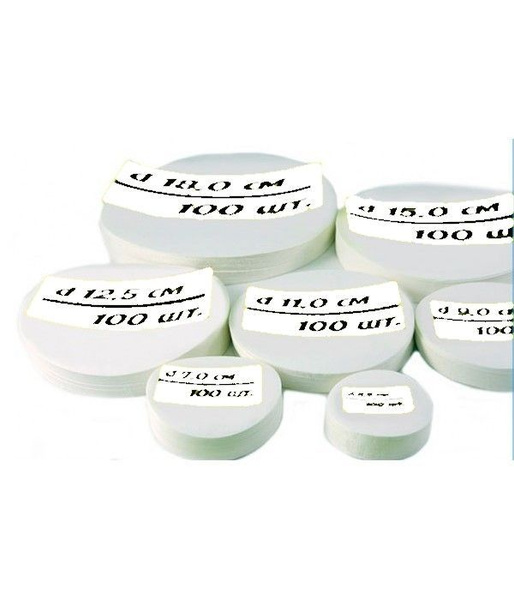 White Ribbon D70mm Ash-Free Paper Filters (100 Count)