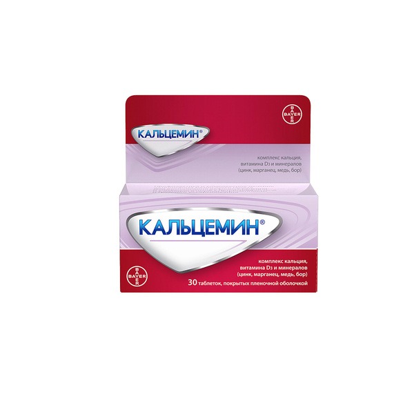 Calcemin: Calcium, Vitamin D3 & Minerals Tablets (30 Count) - Bayer