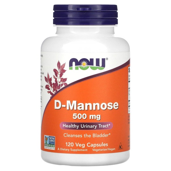 D-Mannose 500mg Vegetarian Capsules (120 Count) - NOW Foods