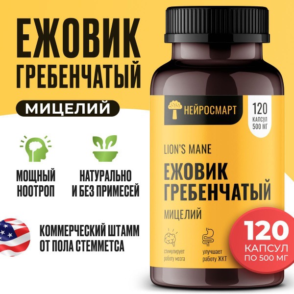 Lion's Mane Mushroom Capsules (120 Count): Natural Nootropic for Microdosing