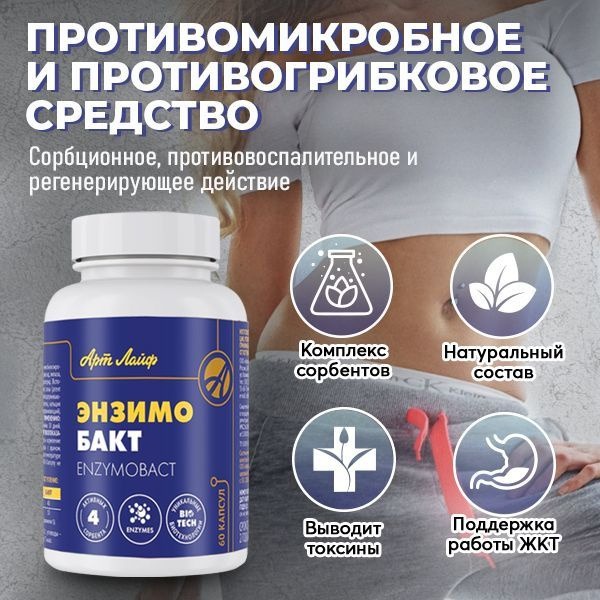Enzyme Support for Gut Health: Biotic & Hitozan for Dysbiosis & Candidiasis (60 Capsules)