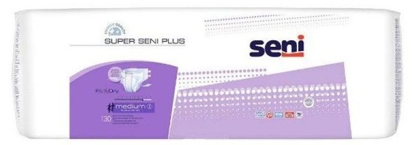 Seni Super Plus Adult Diapers, Medium, 30 Count