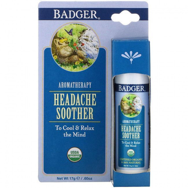 Badger Balm Headache Relief: Peppermint & Lavender (17g)